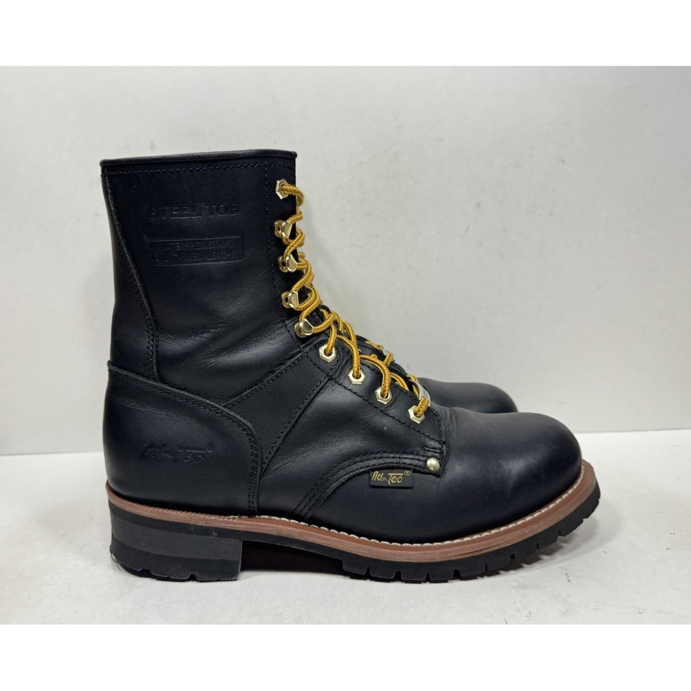 AdTec Steel Toe Logger Lace Up Water Resistant Work Boot Mens Size 12 W 1428